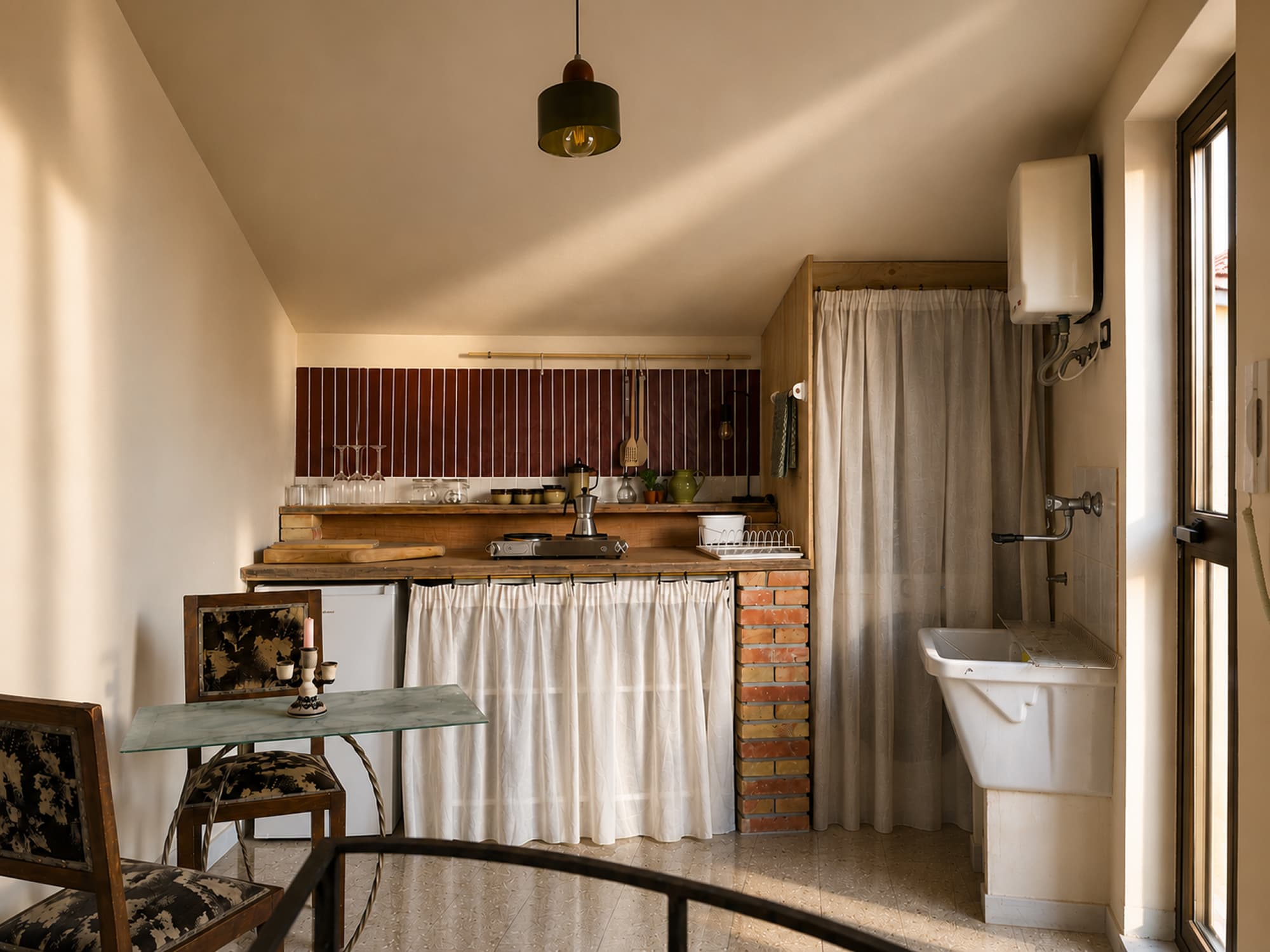 Kitchen and bathroom